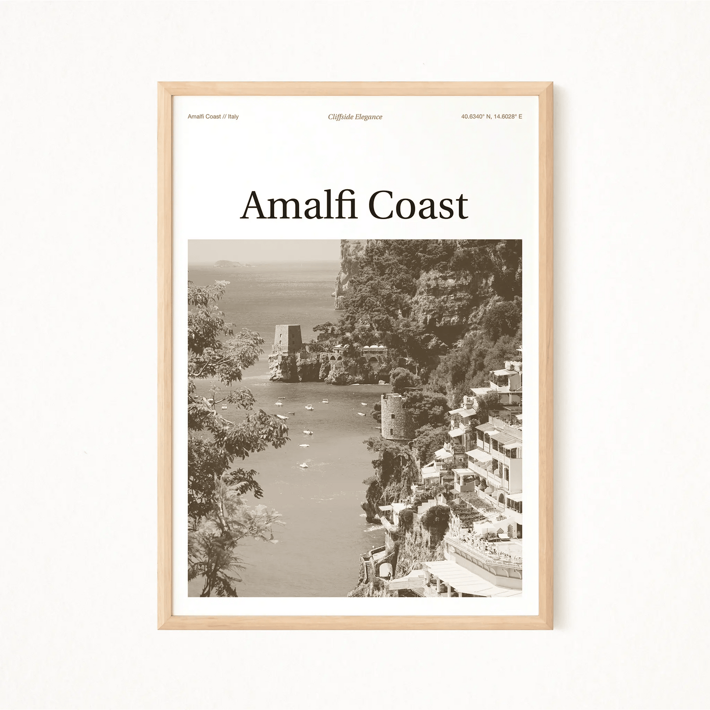 Amalfi Coast Essence Poster - The Globe Gallery