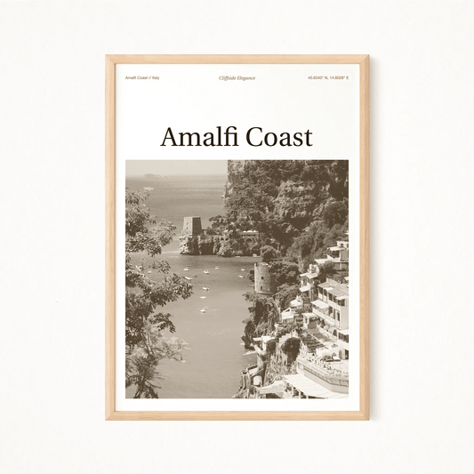 Amalfi Coast Essence Poster - The Globe Gallery