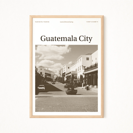 Guatemala City Essence Poster - The Globe Gallery