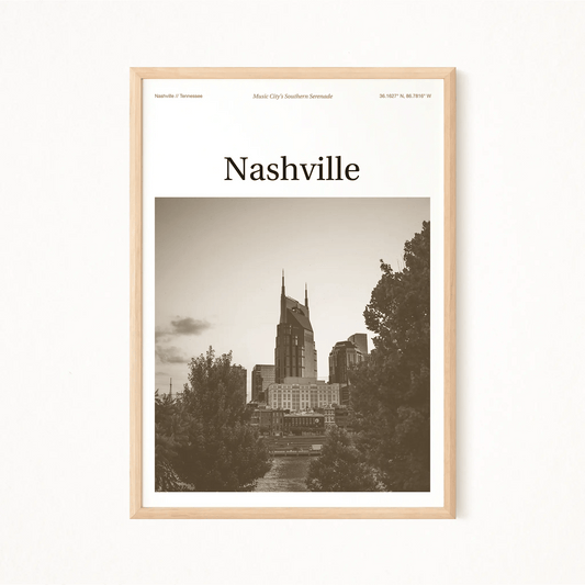 Nashville Essence Poster - The Globe Gallery