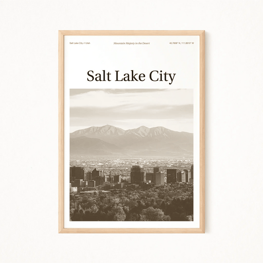 Salt Lake City Essence Poster - The Globe Gallery