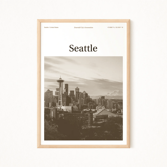 Seattle Essence Poster - The Globe Gallery