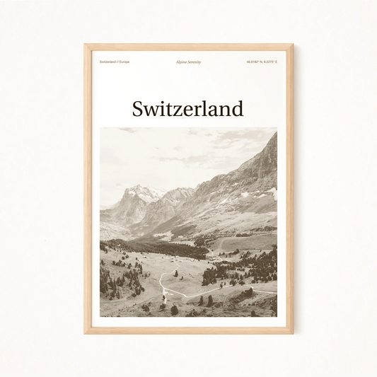 Switzerland Essence Poster - The Globe Gallery