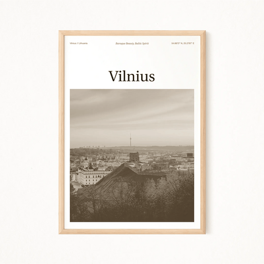 Vilnius Essence Poster - The Globe Gallery